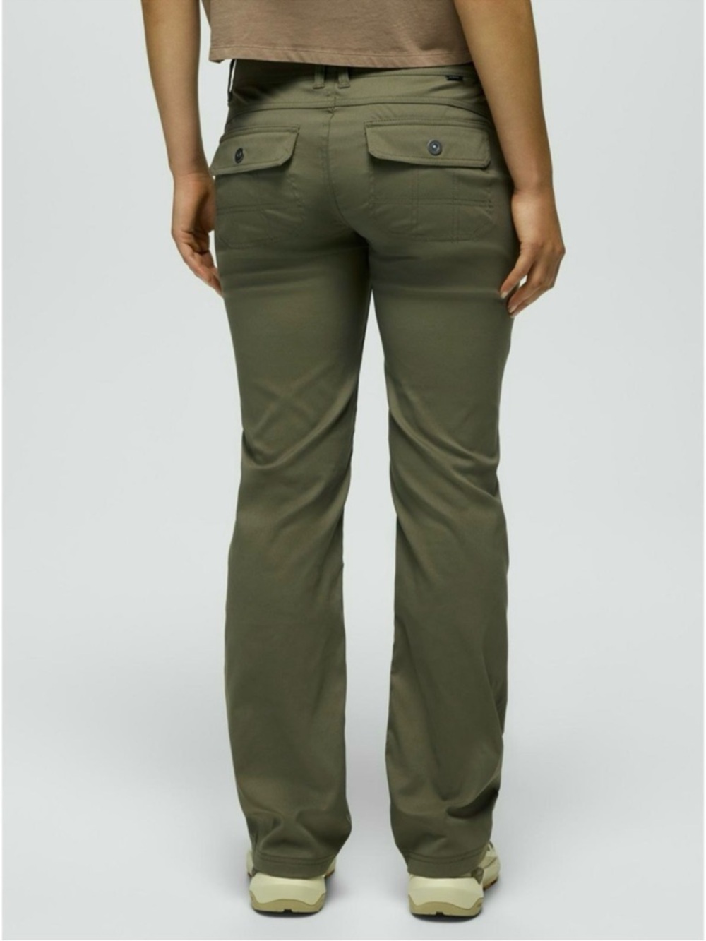 prAna Halle Outdoor Hiking Pants Roll Up Leg Olive Green Sz 6 - Picture 2 of 16